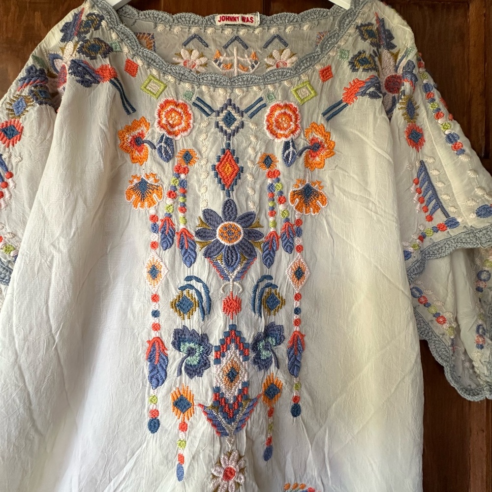 Gorgeous Blouse with Colorful Embroidery
